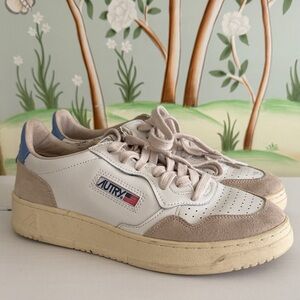 Autry White and Beige Sneakers